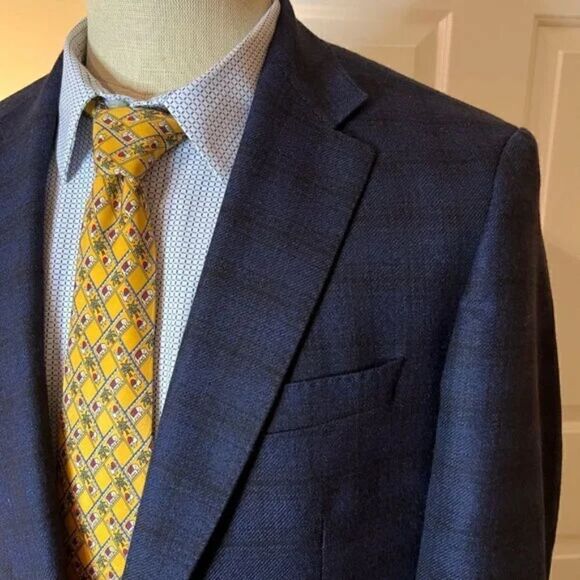 Hugo Boss Nobis2 Super 100 Slim Fit Partially Lined Blazer Sport Coat 42R 42 R - Picture 2 of 9